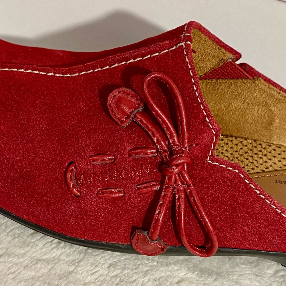 Natural Soul by Naturalizer Red Suede Slip-On Mules Women’s Size 8.5M - Picture 11 of 11